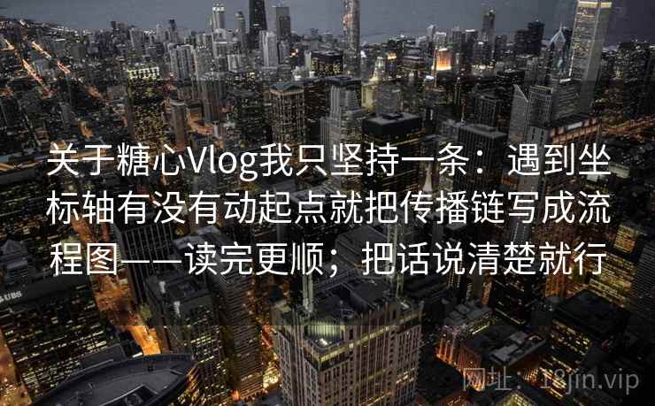 关于糖心Vlog我只坚持一条：遇到坐标轴有没有动起点就把传播链写成流程图——读完更顺；把话说清楚就行  第2张